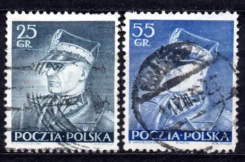 Polen, Mi-Nr. 319 - 320 gest., kompl., Marschall Edward Rydz-Smigly