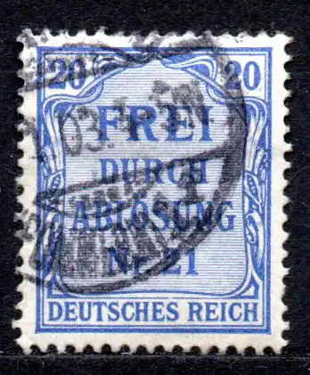 Deutsches Reich, Dienstmarke Mi-Nr. 5 gest., Zähldienstmarken für Preußen