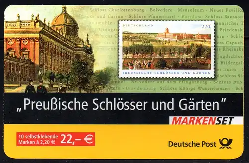 BRD, Markenheftchen MH Mi-Nr. 59 I Ersttagsstempel, Preußische Schlösser und Gärten