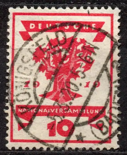 Deutsches Reich, Mi-Nr. 107 gest., Eröffnung der Nationalversammlung Weimar