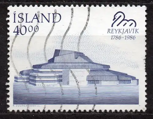 Island, Mi-Nr. 657 gest., 200 Jahre Stadt Reykjavik