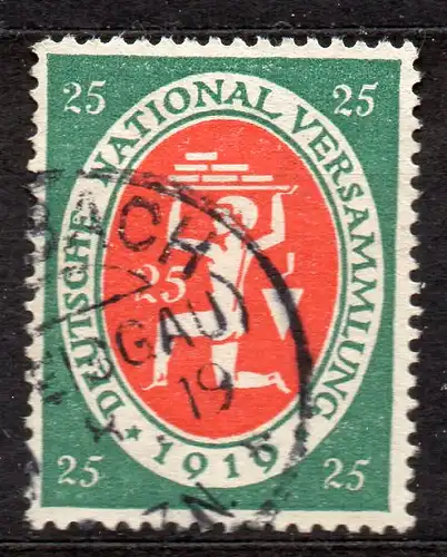 Deutsches Reich, Mi-Nr. 109 gest., Eröffnung der Nationalversammlung Weimar