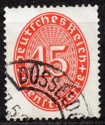 Deutsches Reich, Dienstmarke Mi-Nr. 118 gest., Wertziffer im Oval