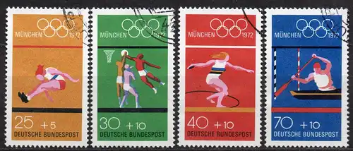 BRD, Mi-Nr. 734 - 737 gest., kompl., Olympische Sommerspiele 1972 München