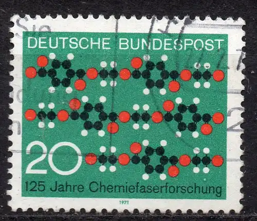 BRD, Mi-Nr. 664 gest., 125 Jahre Chemiefaserforschung