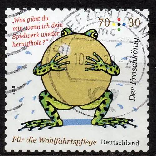 BRD, Mi-Nr. 3364 gest., gestanzt, Wohlfahrt 2018 - Der Froschkönig