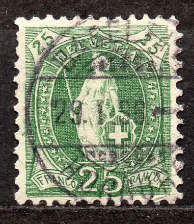 Schweiz, Mi-Nr. 59 C gest., Stehende Helvetia