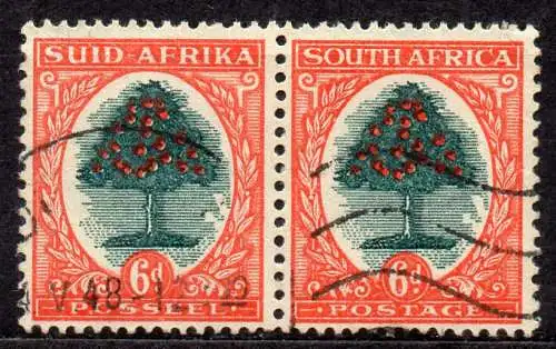 Südafrika, Mi-Nr. 88 III + 87 III gest., ZD, Szenen aus Südafrika