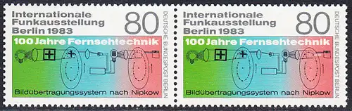 BERLIN 1983 Michel-Nummer 702 postfrisch horiz.PAAR - Internationale Funkausstellung (IFA), Berlin