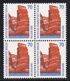 BERLIN 1990 Michel-Nummer 874 postfrisch BLOCK - Sehenswürdigkeiten: Helgoland