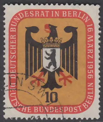 BERLIN 1956 Michel-Nummer 136 gestempelt EINZELMARKE (g)