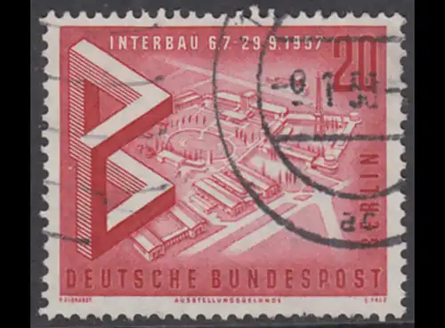 BERLIN 1957 Michel-Nummer 161 gestempelt EINZELMARKE (k)