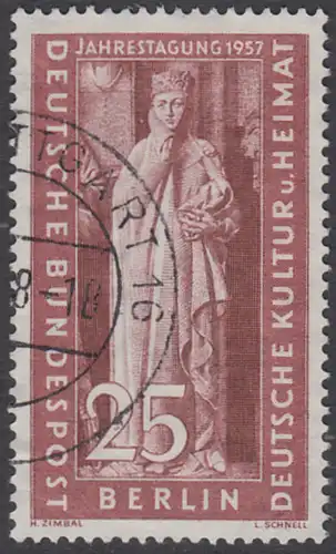 BERLIN 1957 Michel-Nummer 173 gestempelt EINZELMARKE (m)