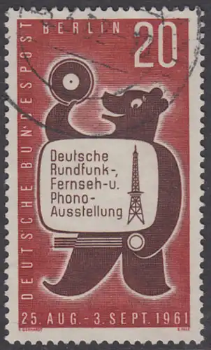 BERLIN 1961 Michel-Nummer 217 gestempelt EINZELMARKE (b)