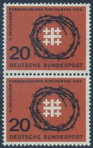 BUND 1963 Michel-Nummer 0405 postfrisch vert.PAAR