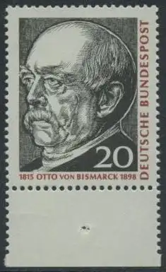 BUND 1965 Michel-Nummer 0463 postfrisch EINZELMARKE RAND unten