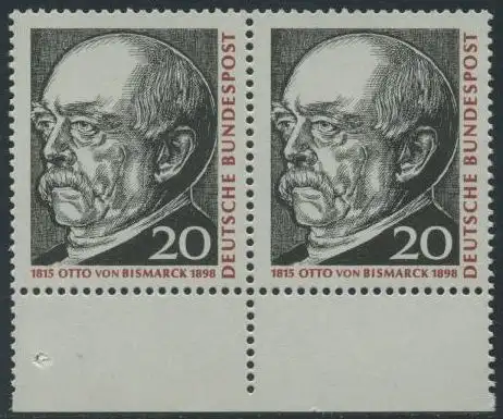 BUND 1965 Michel-Nummer 0463 postfrisch horiz.PAAR RAND unten (a)