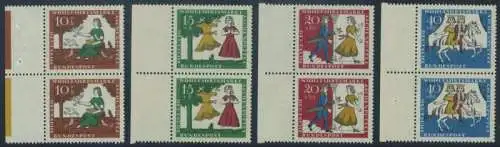 BUND 1965 Michel-Nummer 0485-0488 postfrisch SATZ(4) vert.PAARE RÄNDER links (f)