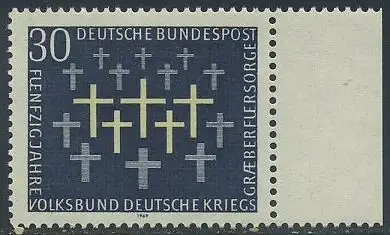 BUND 1969 Michel-Nummer 0586 postfrisch EINZELMARKE RAND rechts