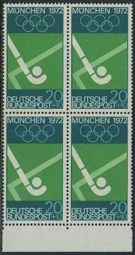 BUND 1969 Michel-Nummer 0588 postfrisch BLOCK RÄNDER unten