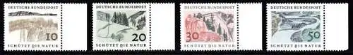 BUND 1969 Michel-Nummer 0591-0594 postfrisch SATZ(4) EINZELMARKEN RÄNDER rechts