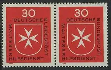 BUND 1969 Michel-Nummer 0600 postfrisch horiz.PAAR