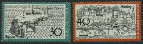 BUND 1972 Michel-Nummer 0746-0747 postfrisch SATZ(2) EINZELMARKEN