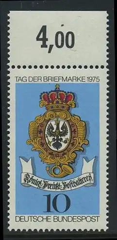 BUND 1975 Michel-Nummer 0866 postfrisch EINZELMARKE RAND oben (b)