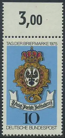 BUND 1975 Michel-Nummer 0866 postfrisch EINZELMARKE RAND oben (c)