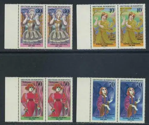 BUND 1976 Michel-Nummer 0908-0911 postfrisch SATZ(4) horiz.PAARE RÄNDER links