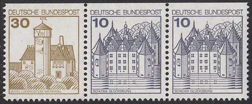 BUND 1977 Michel-Nummer 0914Z postfrisch horiz.STRIP(3) (W61+)