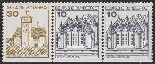 BUND 1977 Michel-Nummer 0914Z postfrisch horiz.STRIP(3) (W62+)