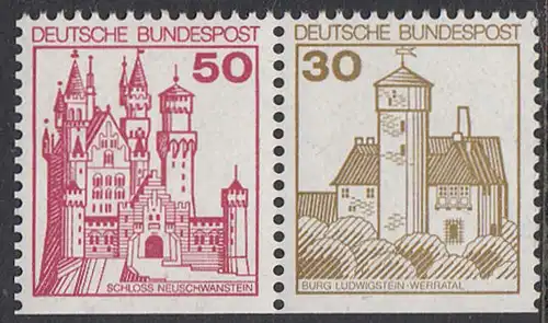 BUND 1977 Michel-Nummer 0916Z postfrisch horiz.PAAR (W58)