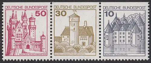 BUND 1977 Michel-Nummer 0916Z postfrisch horiz.STRIP(3) (W59)