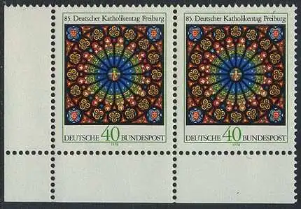 BUND 1978 Michel-Nummer 0977 postfrisch horiz.PAAR ECKRAND unten links