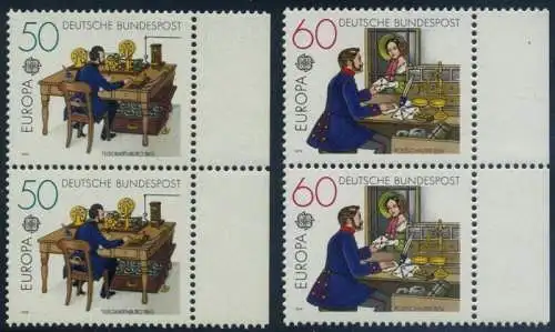 BUND 1979 Michel-Nummer 1011-1012 postfrisch SATZ(2) vert.PAARE RÄNDER rechts