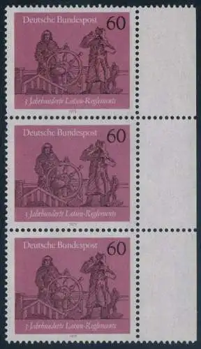 BUND 1979 Michel-Nummer 1022 postfrisch vert.STRIP(3) RAND rechts