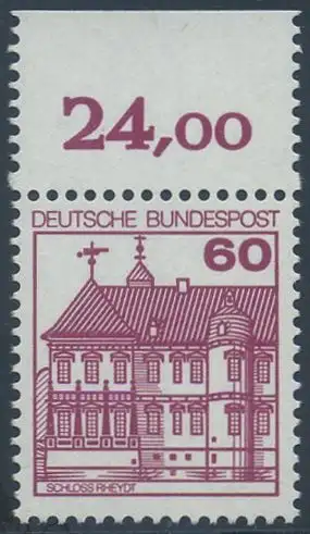 BUND 1979 Michel-Nummer 1028 postfrisch EINZELMARKE RAND oben