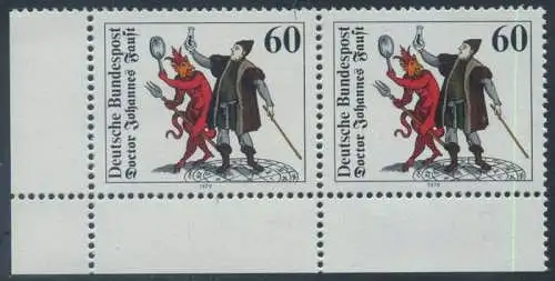 BUND 1979 Michel-Nummer 1030 postfrisch horiz.PAAR ECKRAND unten links