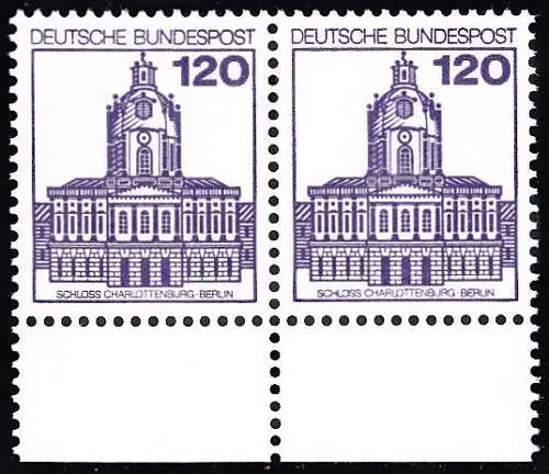 BUND 1982 Michel-Nummer 1141 postfrisch horiz.PAAR RAND unten