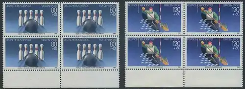 BUND 1985 Michel-Nummer 1238-1239 postfrisch SATZ(2) BLÖCKE RÄNDER unten