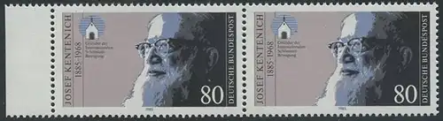 BUND 1985 Michel-Nummer 1252 postfrisch horiz.PAAR RAND links