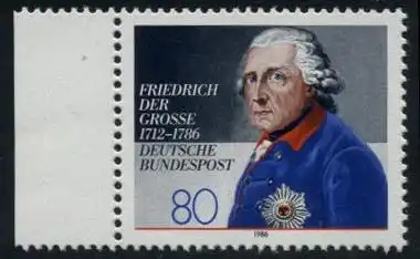 BUND 1986 Michel-Nummer 1292 postfrisch EINZELMARKE RAND links