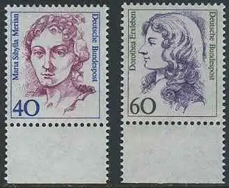 BUND 1987 Michel-Nummer 1331-1332 postfrisch SATZ(2) EINZELMARKEN RÄNDER unten