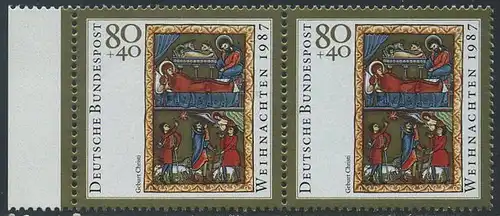 BUND 1987 Michel-Nummer 1346 postfrisch horiz.PAAR RAND links