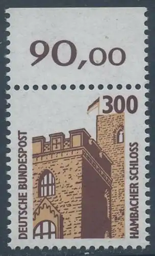 BUND 1988 Michel-Nummer 1348 postfrisch EINZELMARKE RAND oben