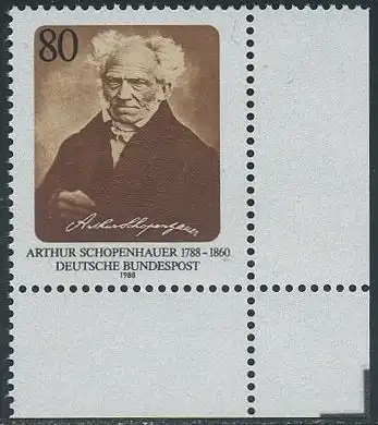 BUND 1988 Michel-Nummer 1357 postfrisch EINZELMARKE ECKRAND unten rechts