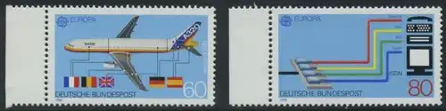 BUND 1988 Michel-Nummer 1367-1368 postfrisch SATZ(2) EINZELMARKEN RÄNDER links