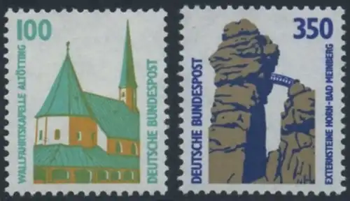 BUND 1989 Michel-Nummer 1406-1407 postfrisch SATZ(2) EINZELMARKEN