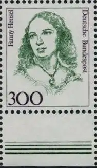 BUND 1989 Michel-Nummer 1433 postfrisch EINZELMARKE RAND unten